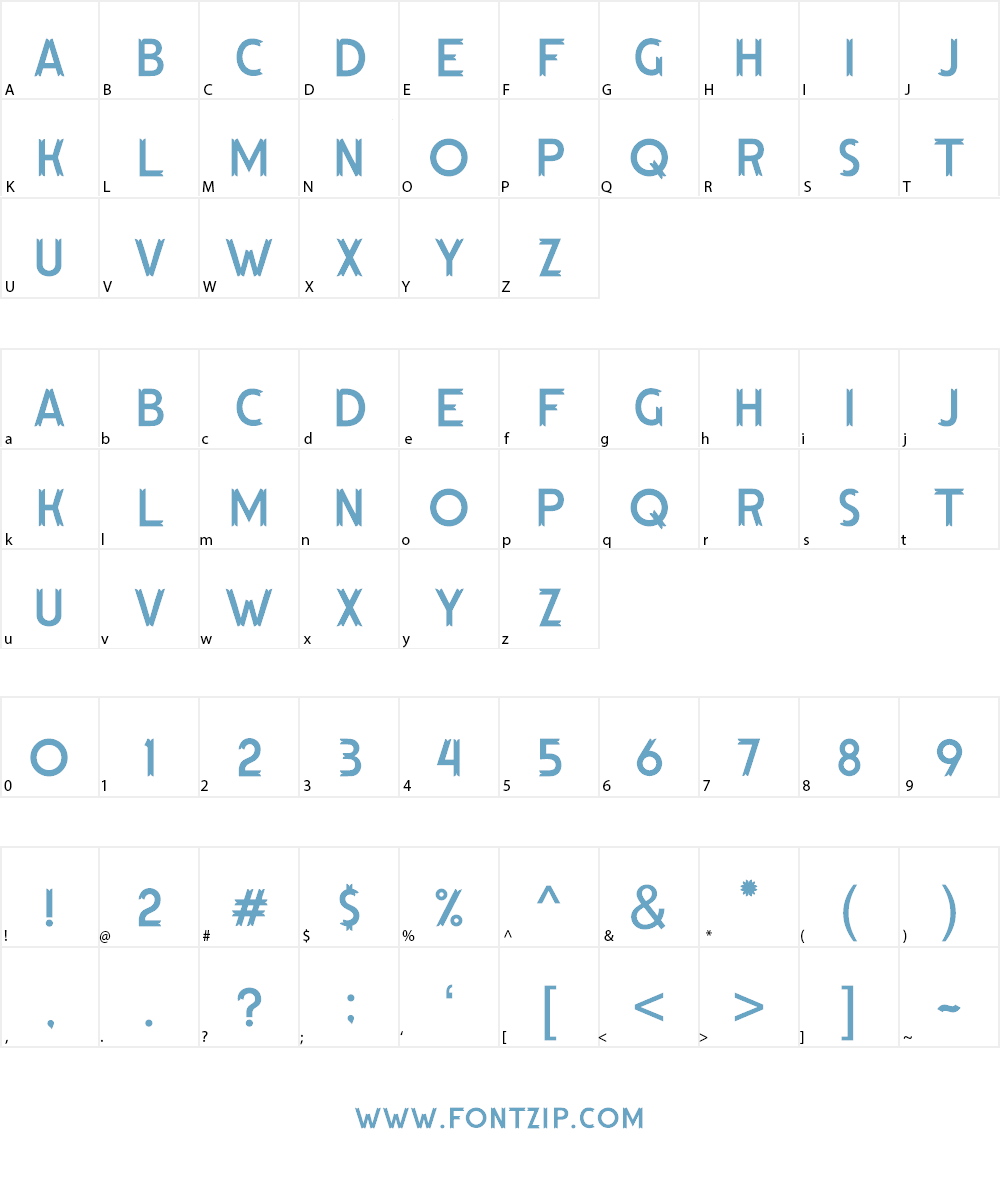 Hutan Lestari Font Character